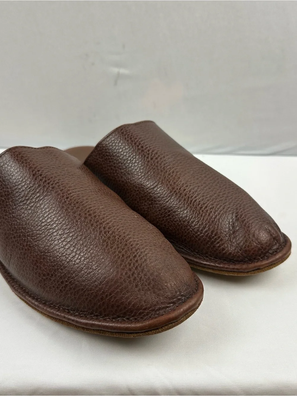 Beckett Simonon Brown Leather Slip-On Slides